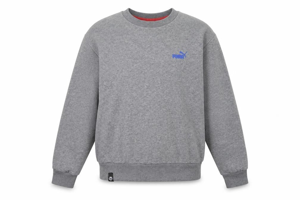 Puma Men’s Grey M Pullover Crew Neck Embroidered Logo Sweatshirt
