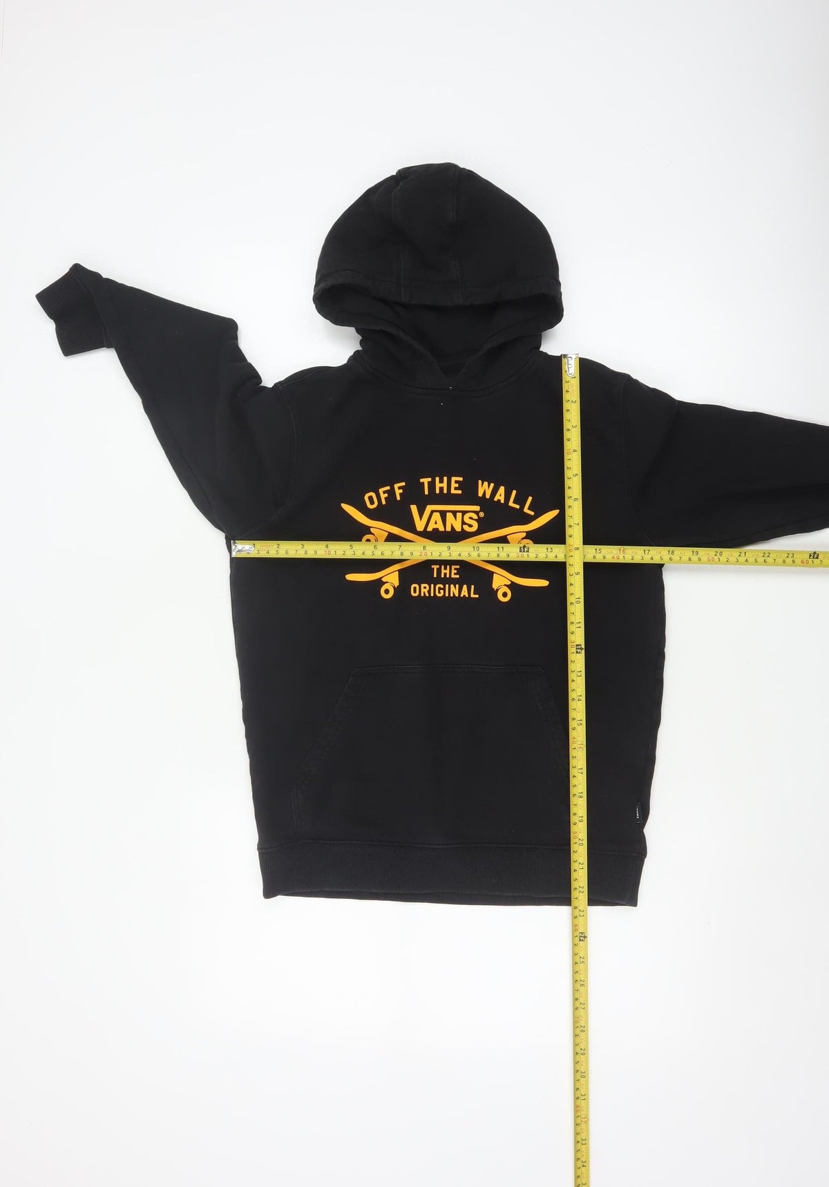 Vans Boys Black Large Hooded Pullover Jacket Skate Logo Cotton Blend