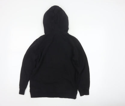 Vans Boys Black Large Hooded Pullover Jacket Skate Logo Cotton Blend