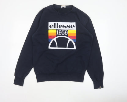 Ellesse Men’s Blue M Pullover Crew Neck 1959 Logo Sweatshirt