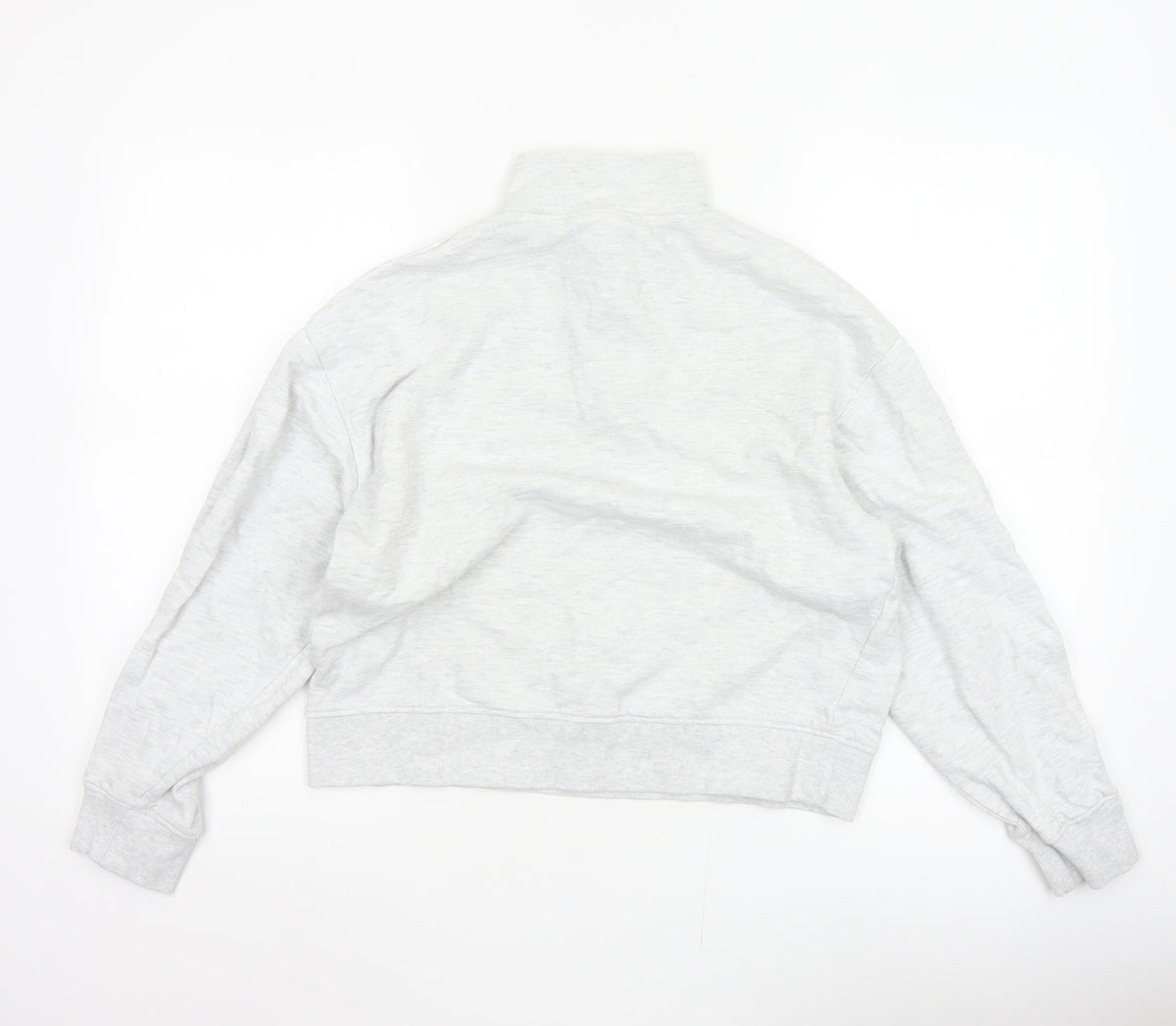 ASOS DESIGN Women’s Grey UK 4 Quarter Zip High Neck Sweatshirt