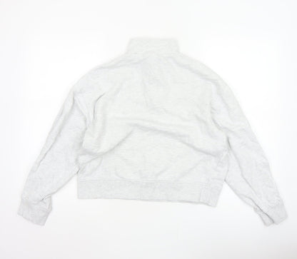 ASOS DESIGN Women’s Grey UK 4 Quarter Zip High Neck Sweatshirt