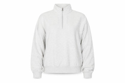 ASOS DESIGN Women’s Grey UK 4 Quarter Zip High Neck Sweatshirt