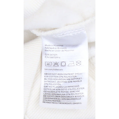 H&M Men Ivory S NASA USA Space Logo Graphic Pullover Sweatshirt