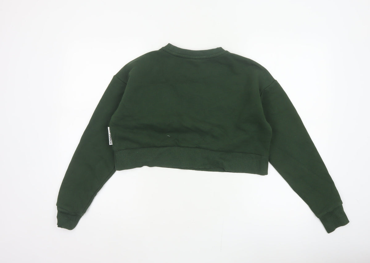 New Balance Women’s Green Logo Crop Pullover Sweatshirt Size M