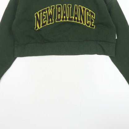 New Balance Women’s Green Logo Crop Pullover Sweatshirt Size M