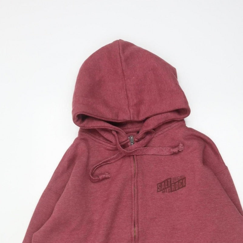 Saltrock Men’s Red M Full Zip Hooded Logo Fleece Hoodie