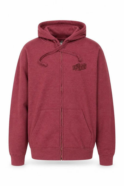 Saltrock Men’s Red M Full Zip Hooded Logo Fleece Hoodie