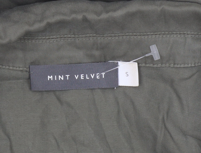Mint Velvet Women Green S Sleeveless Lyocell Utility Tunic Shirt
