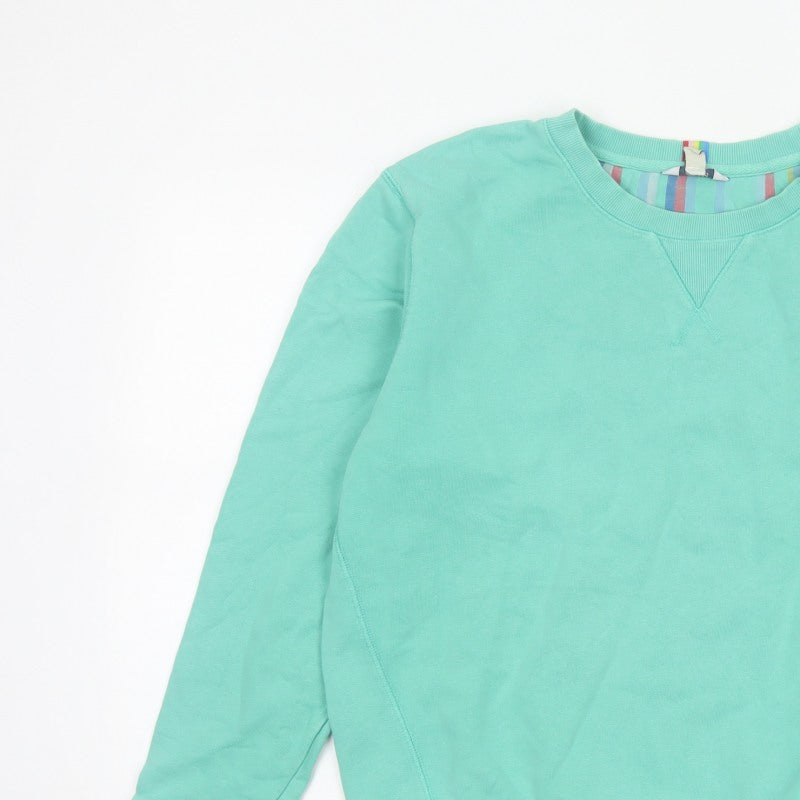 Joules Women Green UK 10 Pullover Crew Neck Cotton Sweatshirt