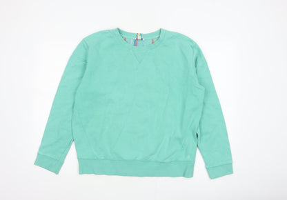 Joules Women Green UK 10 Pullover Crew Neck Cotton Sweatshirt