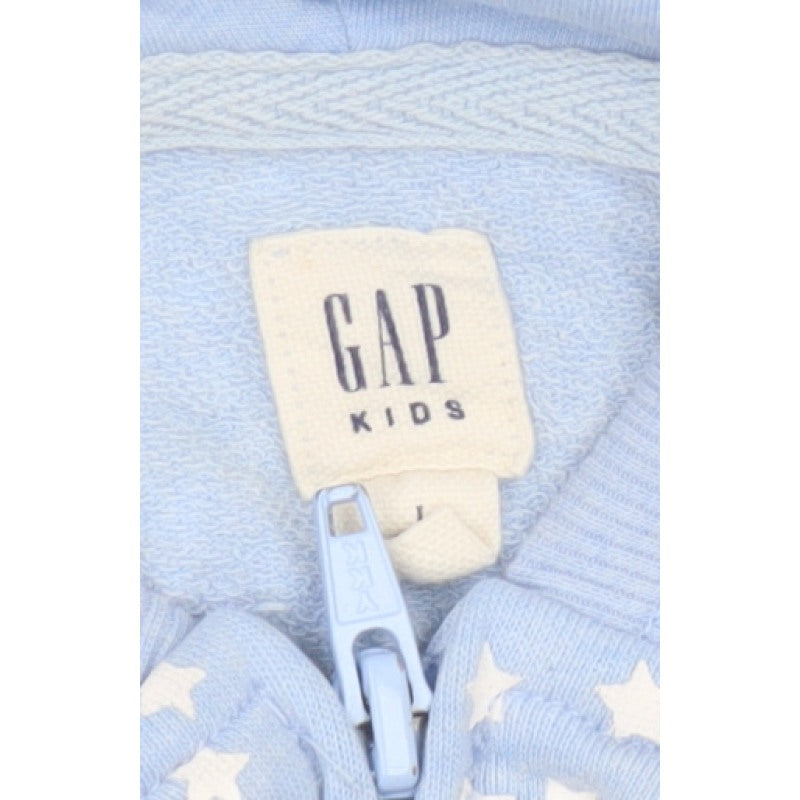 Gap Girls Blue Star Sequin Logo Full Zip Hoodie L 10-11 Years