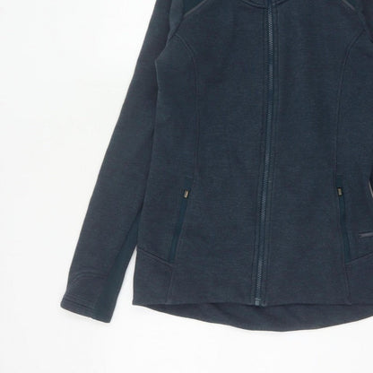 Athleta Women’s Blue S Full Zip Hooded Fleece Sweatshirt Zip Pockets