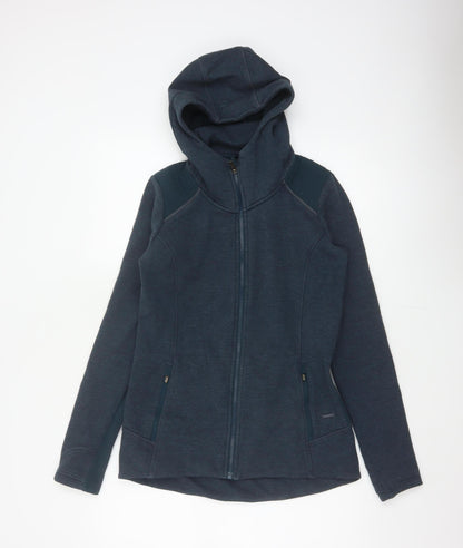 Athleta Women’s Blue S Full Zip Hooded Fleece Sweatshirt Zip Pockets