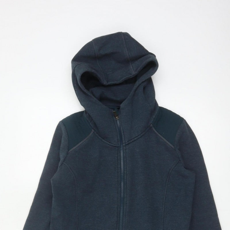 Athleta Women’s Blue S Full Zip Hooded Fleece Sweatshirt Zip Pockets