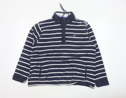 Crew Clothing Company Women’s Blue Stripe 1/4 Zip Sweatshirt Size 16