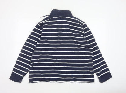 Crew Clothing Company Women’s Blue Stripe 1/4 Zip Sweatshirt Size 16