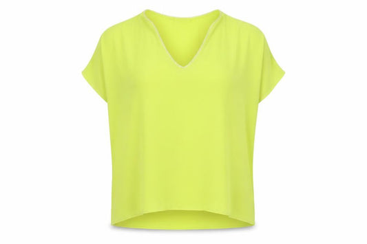 Oasis Women Yellow V-Neck Cap Sleeve Sheer Blouse Size 10