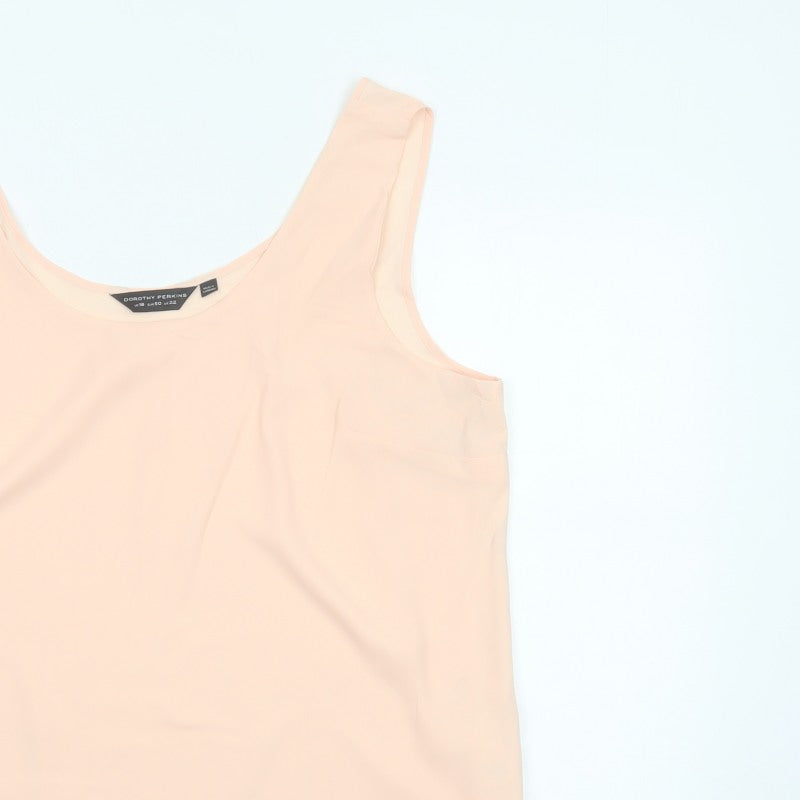 Dorothy Perkins Women Pink UK 22 Sleeveless Layered Camisole Blouse
