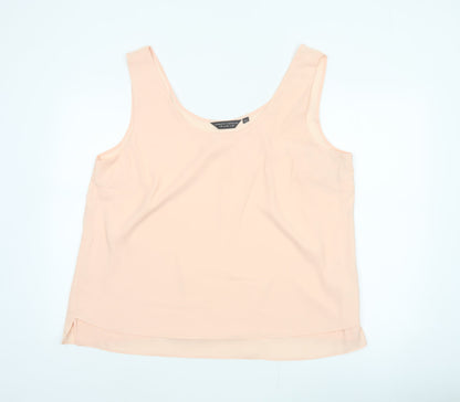 Dorothy Perkins Women Pink UK 22 Sleeveless Layered Camisole Blouse