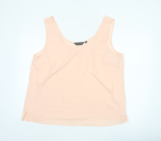 Dorothy Perkins Women Pink UK 22 Sleeveless Layered Camisole Blouse