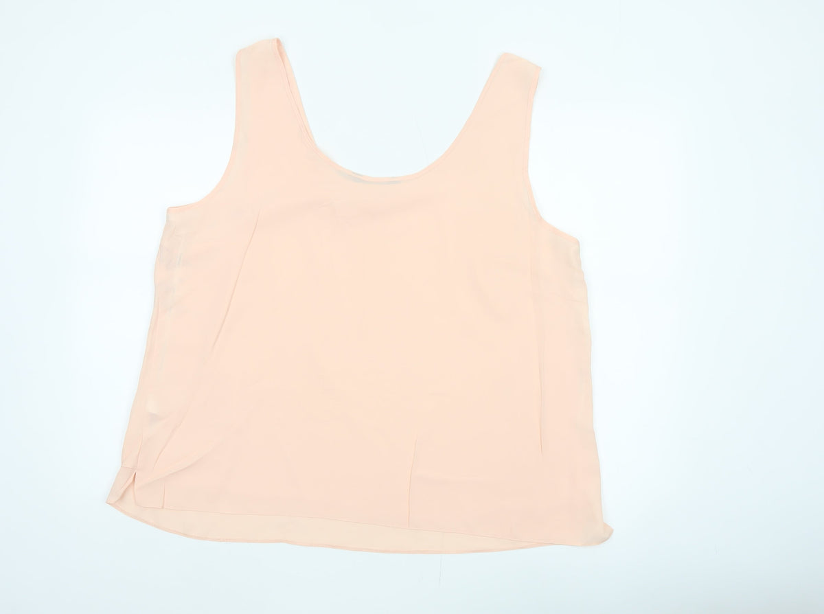 Dorothy Perkins Women Pink UK 22 Sleeveless Layered Camisole Blouse