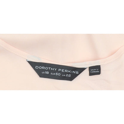 Dorothy Perkins Women Pink UK 22 Sleeveless Layered Camisole Blouse