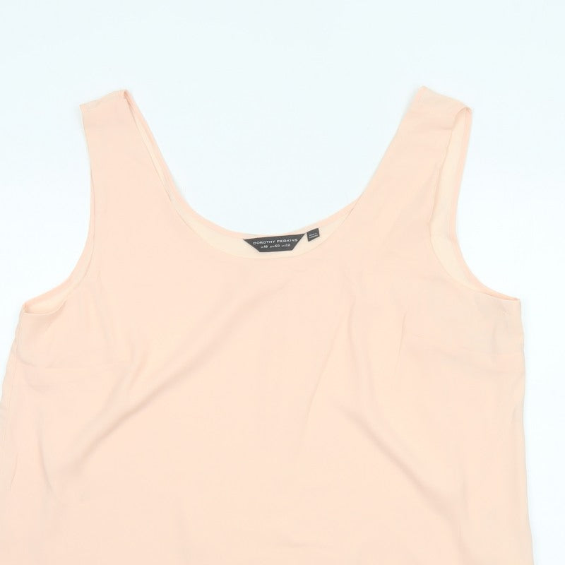 Dorothy Perkins Women Pink UK 22 Sleeveless Layered Camisole Blouse