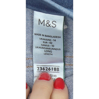 Marks & Spencer Women's Blue UK 14 Long Skinny Stretch Jegging Jeans