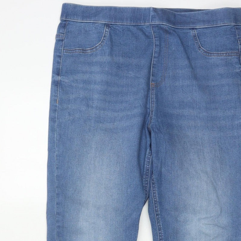Marks & Spencer Women's Blue UK 14 Long Skinny Stretch Jegging Jeans