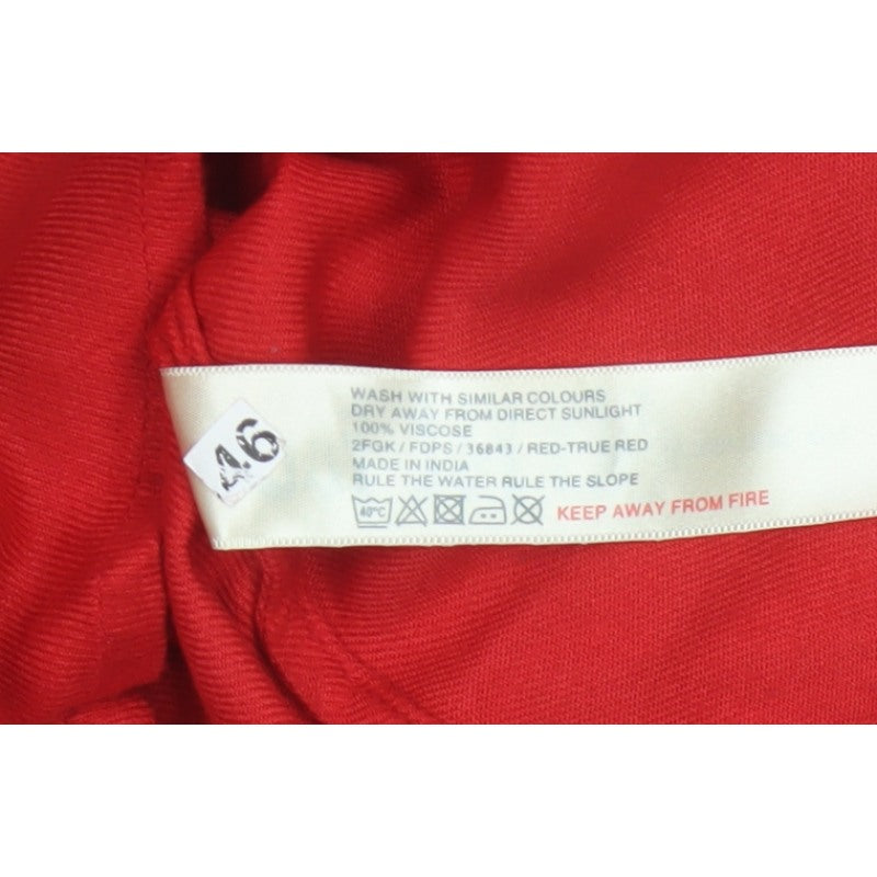 Fat Face Girls Red 10-11 Years Knee Length Shift Dress Pockets Viscose