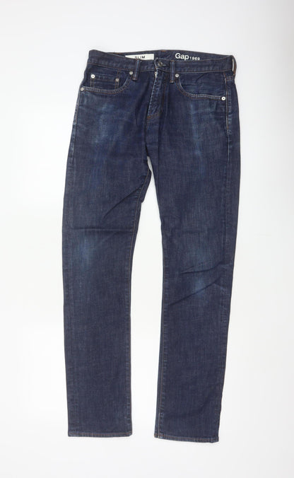 Gap 1969 Men’s Blue 28x32 Slim Straight Dark Wash Jeans