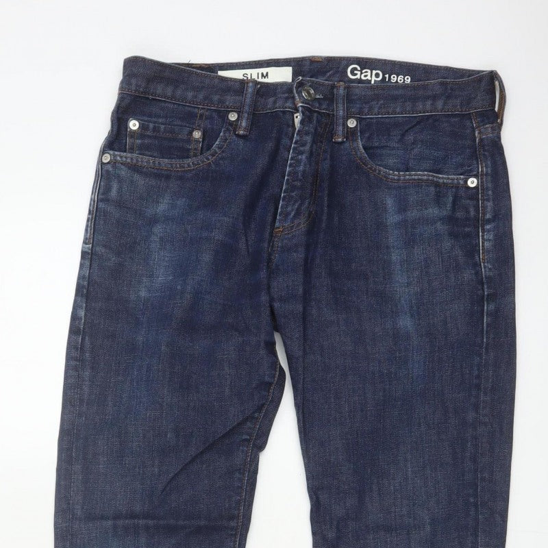 Gap 1969 Men’s Blue 28x32 Slim Straight Dark Wash Jeans