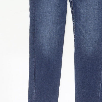 Marks & Spencer Women Blue UK 12 Short Lily Slim Stretch Skinny Jeans