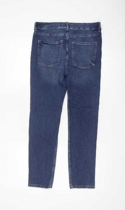 Marks & Spencer Women Blue UK 12 Short Lily Slim Stretch Skinny Jeans