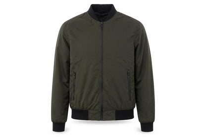Marks and Spencer Men Green M Bomber Jacket Full Zip Lined