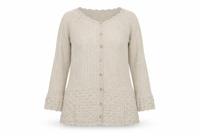 Per Una Women’s Beige Size 16 Ribbed Button Cardigan