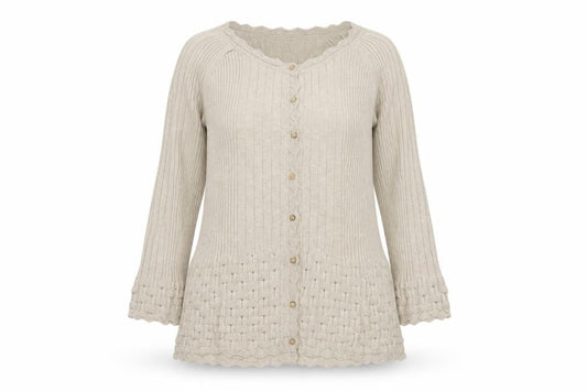 Per Una Women’s Beige Size 16 Ribbed Button Cardigan