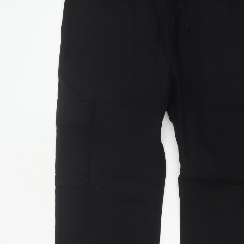 Marks & Spencer Men Black XL Cotton Stretch Cargo Jogger Trousers
