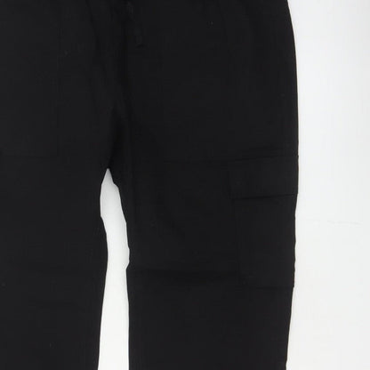 Marks & Spencer Men Black XL Cotton Stretch Cargo Jogger Trousers
