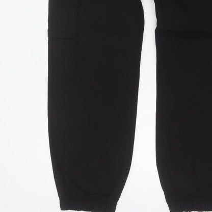 Marks & Spencer Men Black XL Cotton Stretch Cargo Jogger Trousers