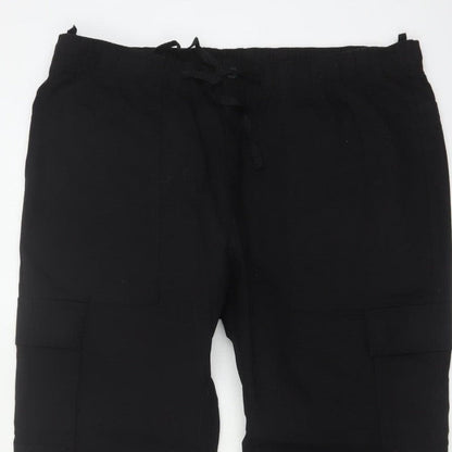 Marks & Spencer Men Black XL Cotton Stretch Cargo Jogger Trousers