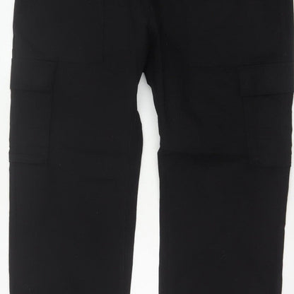 Marks & Spencer Men Black XL Cotton Stretch Cargo Jogger Trousers