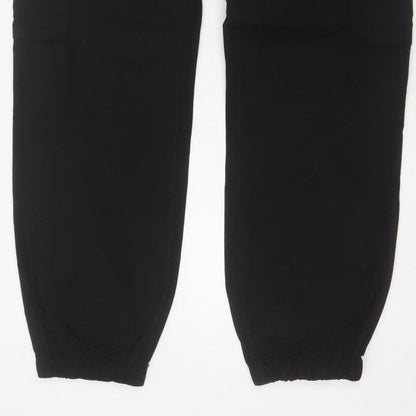 Marks & Spencer Men Black XL Cotton Stretch Cargo Jogger Trousers