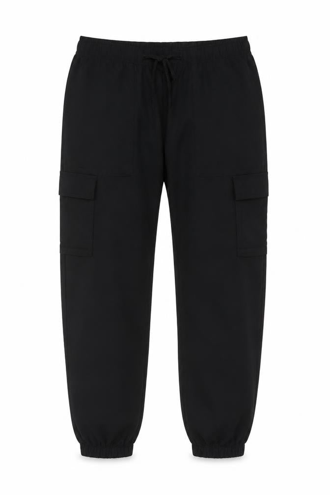 Marks & Spencer Men Black XL Cotton Stretch Cargo Jogger Trousers