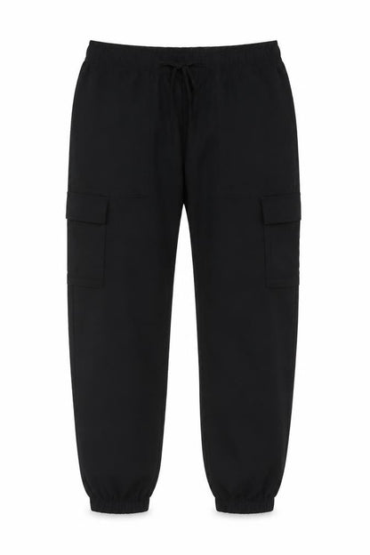 Marks & Spencer Men Black XL Cotton Stretch Cargo Jogger Trousers