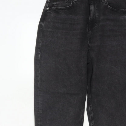 Marks & Spencer Women’s Black UK 12 High Rise Tapered Stretch Jeans
