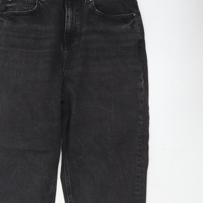 Marks & Spencer Women’s Black UK 12 High Rise Tapered Stretch Jeans