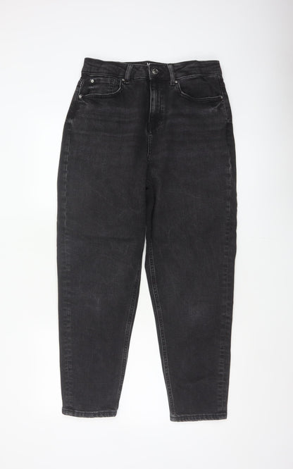 Marks & Spencer Women’s Black UK 12 High Rise Tapered Stretch Jeans