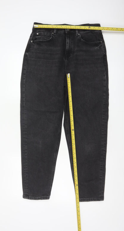 Marks & Spencer Women’s Black UK 12 High Rise Tapered Stretch Jeans